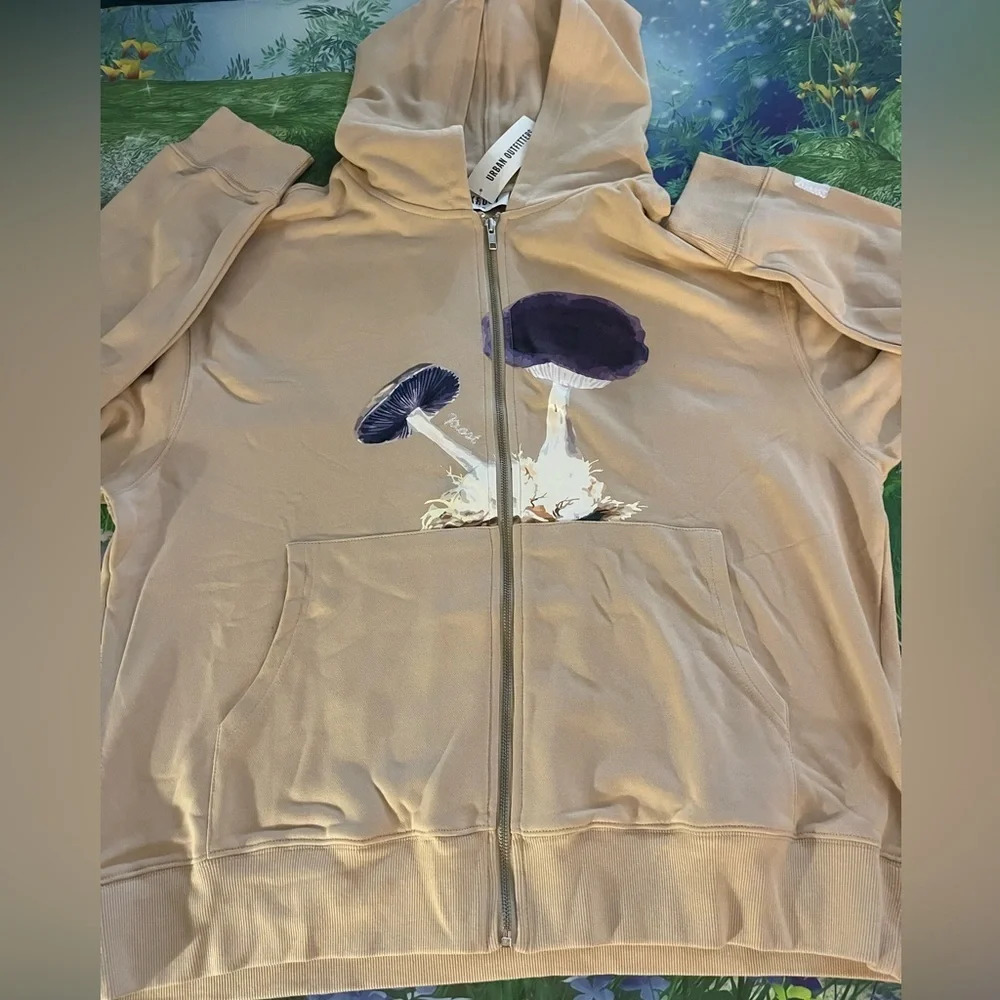 KROST Mushroom Zip Hoodie Sweatshirt, Neutral, XL, NWT - Picture 10 of 15